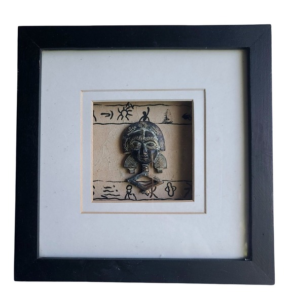 Wall Decor | Vintage African Beauty Brass Basrelief Sculptural Wall Art ...